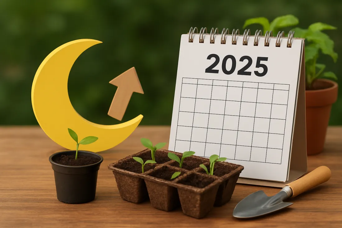 Holdnaptár 2025 zöldségpalántákhoz: lehetőségek vizuális összehasonlítása