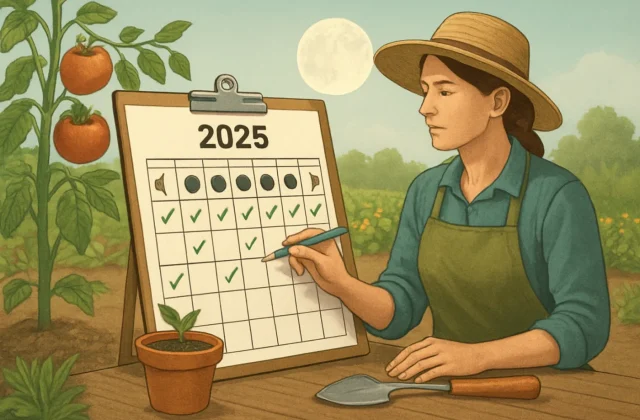Holdnaptár 2025 kertészkedés – legjobb napok a magyar kertben