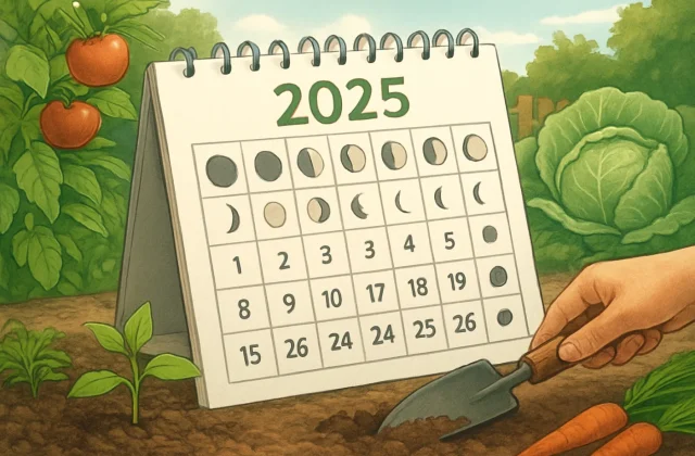 Holdnaptár kert 2025 Magyarország – éves útmutató a magyar klímához
