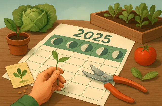 Holdnaptár kertészkedéshez 2025 – gyakorlati útmutató magyar
