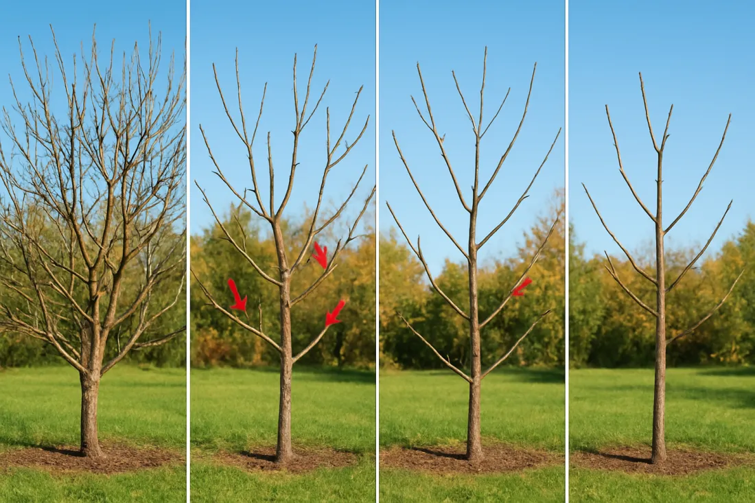 Kajszi fa metszése lépésről lépésre: lehetőségek vizuális összehasonlítása