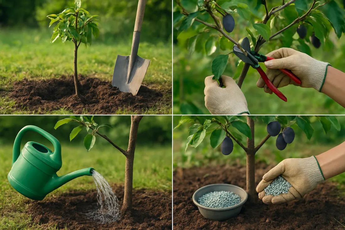 Szilvafa gondozása: lehetőségek vizuális összehasonlítása